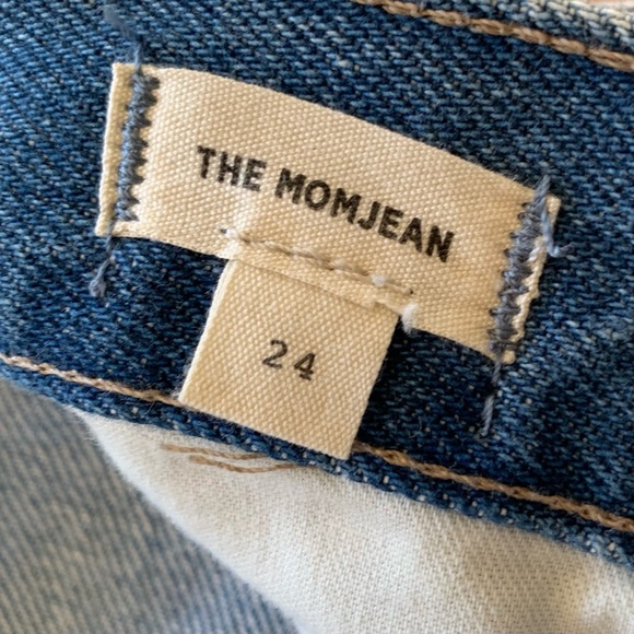 Madewell The Mom Jean High Rise Straight Leg 90s Distressed Light Wash Size 24 - Picture 8 of 11